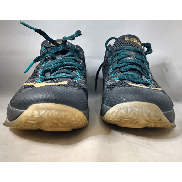 Nike LeBron James 12 XII Low “Black Green Metallic Gold” US men's 11  724557-070 - Picture 7 of 14